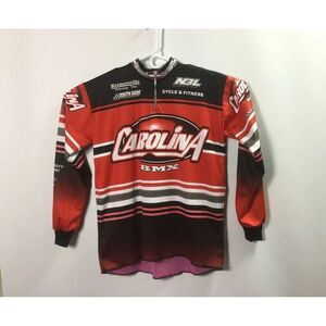 Hot shoppe designs BMX Cycling Jersey Mens Size M Carolina Graphics red logo‎